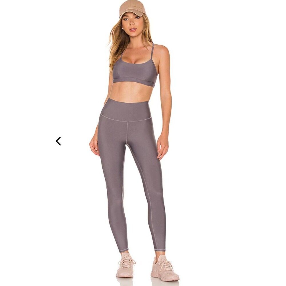 Alo Yoga High Waist Airlift Legging Full Length in Raisinette Purple Size XS